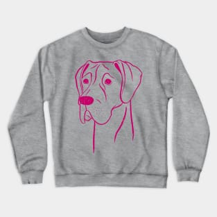 Great Dane (Light Gray and Berry) Crewneck Sweatshirt